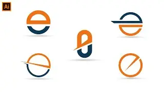 E Letter Logo Illustrator | Designing 5 letter E logos