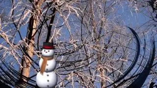 СНЕГОВИК РИСУЕТ ЗИМУ  С наступающим Новым Годом