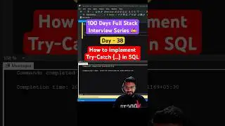 #day38 - How to implement try catch in #sql #sqlserver #coding #programming