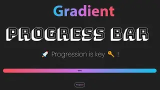 Create a gradient progress bar using HTML, CSS and JavaScript