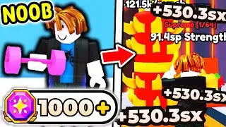 RICH NOOB Restarts Arm Wrestle Simulator With ONLY 1000 TOKENS and BECOMES PRO..