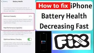 How to Fix iPhone Battery Health Decreasing Fast