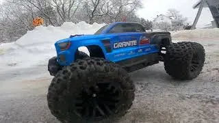 ARRMA Camion RC 1/10 Granite 4X2 Boost MEGA 550 Monster Truck brossé RTR bleu, ARA4102V4T2