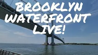 [4K] NYC Live ! Bensonhurst Brooklyn Waterfront Verrazano Bridge, Atlantic Ocean, New York asmr walk