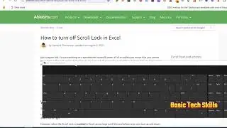 How to turn off Scroll Lock in Excel