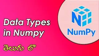 #4 | Data Types in NumPy Arrays | NumPy Tutorials | Python for Data Science | Telugu