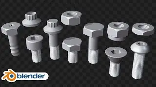 Create Nuts and Bolts with Blenders Bolt Addon