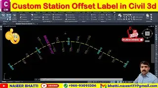 Custom Station Offset Label in Civil 3d | Station Offset Label with Line to the Alignment