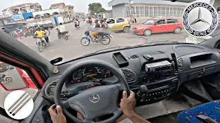 MERCEDES-BENZ 412 D SPRINTER *MINIBUS* POV DRIVE ON AFRICAN ROAD🇨🇩