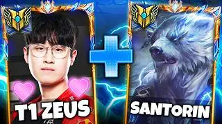 When Santorin meets T1 Zeus in solo queue... (HE HONORS ME AT THE END)