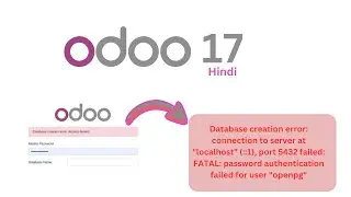Database creation error | password authentication failed for user 