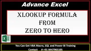 Xlookup Formula in excel most important formula in excel