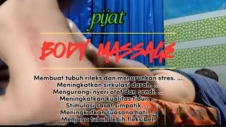CARA PIJAT BODY MASSAGE MENGHILANGKAN CAPE DAN STRES