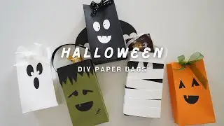 Halloween DIY Paper Bag Free Template Crafts 🎃👻