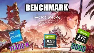 Horizon Forbidden West | RTX 3050 Max Q + Intel Core i5 11400H | 1080p + DLSS Benchmark