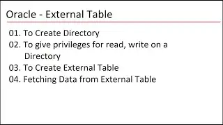 Oracle - External Table || How to Create and Use Oracle External Table  #oracle #oraclesql #sql