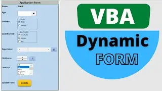 Excel FORM using VBA | How to Create Dynamic FORM in Excel using VBA?