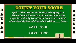 TEST 5 | Basic Concept Of Income Tax | CA IPCC @DeanTurn
