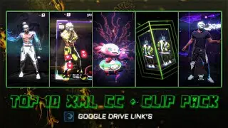FREE FIRE TOP 10 XML CC + CLIPS | ( G - DRIVE ) 🔥| FREE FIRE CLIPS PACK | TOP 10 EMOTE CLIPS ⬇️ #ff