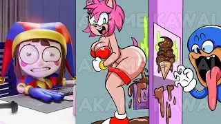 Pomni React to SHIN SONIC TAPES & The Amazing Digital Circus l Funny Animation