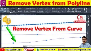 Remove Vertex from Polyline | reduce vertex of polyline in autocad | Remove Vertex | Reduce Vertex