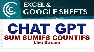 SUM,  (Conditional) SUMIFS, COUNTIFS in Excel with CHAT GPT - Live Stream