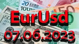 Курс евро доллар Eur Usd. Прогноз форекс 07.06.2023 евро доллар. Forex. Трейдинг с нуля.