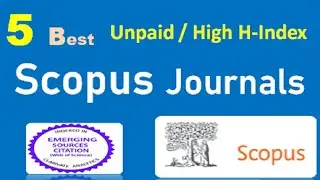 Scopus  and Sci Index Journals for All || High Quality Journals