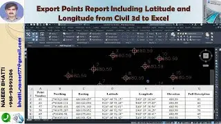 Export Civil 3d Points Report Including Latitude and Longitude