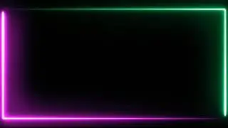 Neon Lighting Frame | Glowing Border | Animated Background | Vfx Editing | Black Screen|Green Screen
