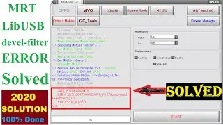 ÇëÏÈ°²×°USBLIBÇý¶¯!!!  MRT ERROR SOLVED | libusb-win32-devel-filter-1.2.6.0 /New 2020 Error 100%Done
