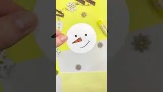 ☃️Объёмный снеговик из бумаги своими руками😍