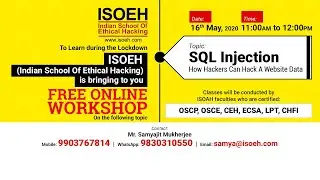 ISOEH - Live Stream Workshop on SQL Injection: How Hackers Can Hack A Website Data