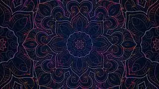 Mandala neon pattern 02 -FOOTAGE