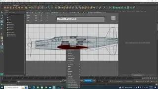 Maya 3D modeling Dornier DO335 Pfeil Blocking modeling process