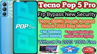 Tecno POP 5 Pro Frp Bypass New Security Android 11/12 || Tecno (BD4j)Google Account Lock Remove 2023