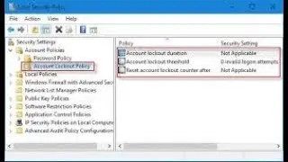 Configure Account Policies