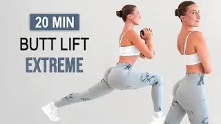 20 MIN PILATES BUTT LIFT EXTREME | Round Booty | Glute Activation with Weights, No Repeat