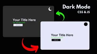 Minimal DARK And Light MODE Theme Design Using toggle JavaScript HTML, CSS