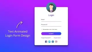 Create Animated Login Form With HTML & CSS & JavaScript | Animated Sign in Form Design In HTML CSS