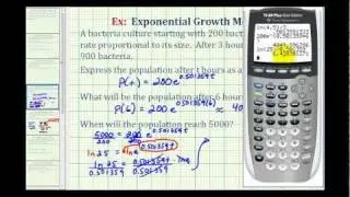 Ex:  Exponential Growth Function - Bacterial Growth