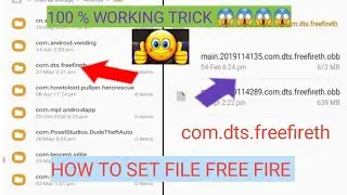 how to set FREE FIRE file in android || how to set FREE FIRE file in obb || how to create com.dts.ff