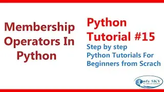 Python Membership Operators | Python Operators with Example | Membership Operators in Python #15