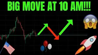 🔥 BIG MOVE AT 10 AM! TSLA, SPY, NVDA, QQQ, ES, BTC, COIN, META, AMZN, COIN, & MSFT PREDICTIONS!  🚀