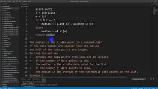 Calculate the Median of a list in Python