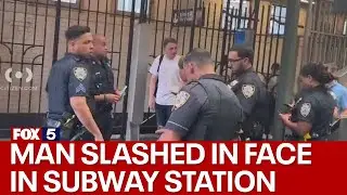 NYPD hunt for suspect who slashed man in the face inside UWS subway station