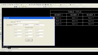 INSERT TABLE in AUTOCAD DRAWING using VBA MACRO - Tutorial