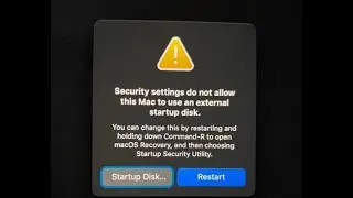 security settings do not allow this mac to use an external startup disk 2023