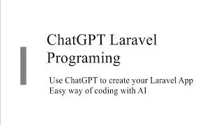 ChatGPT Laravel Easy Programing | Laravel 9 | CRUD | Laravel CRUD step by step | Char GPY AI Coding