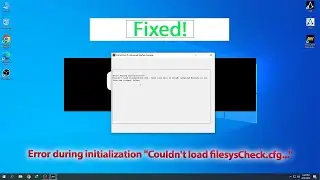 How to Fix 'Error during initialization 